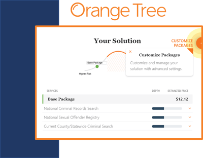Create background check packages with Orange Tree